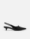PEDRO Studio Maggie Leather Heel Pumps-Black