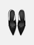 PEDRO Studio Maggie Leather Heel Pumps-Black