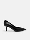 PEDRO Studio Kathy Leather Heel Pumps-Black