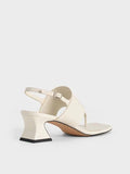 CHARLES & KEITH Wide-Strap Heeled Thong Sandals_Chalk