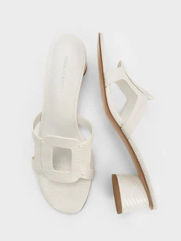 Easley Croc-Effect Cut-Out Heeled Sandals_Animal Print White