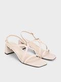 CHARLES & KEITH Strappy Block-Heel Slingback Sandals_Cream