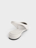 CHARLES & KEITH Women Pointed-Toe High-Vamp Slingback Flats_White