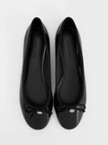 CHARLES & KEITH Patent Bow Ballet Flats _Black Patent