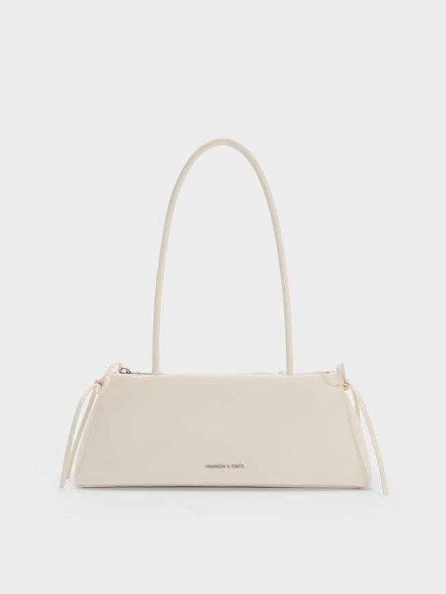 CHARLES & KEITH Women Hazel Bow Shoulder Bag_Cream