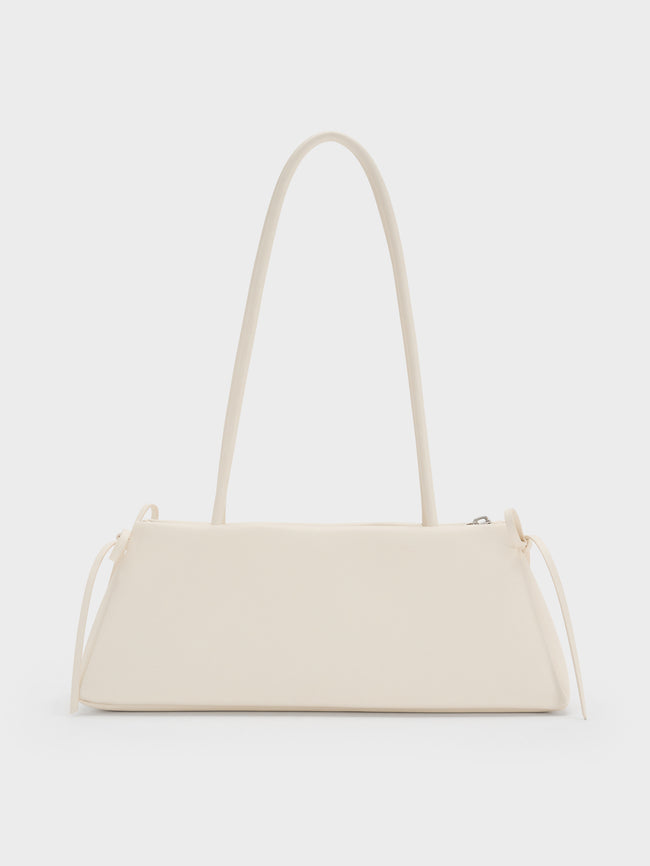 CHARLES & KEITH Women Hazel Bow Shoulder Bag_Cream