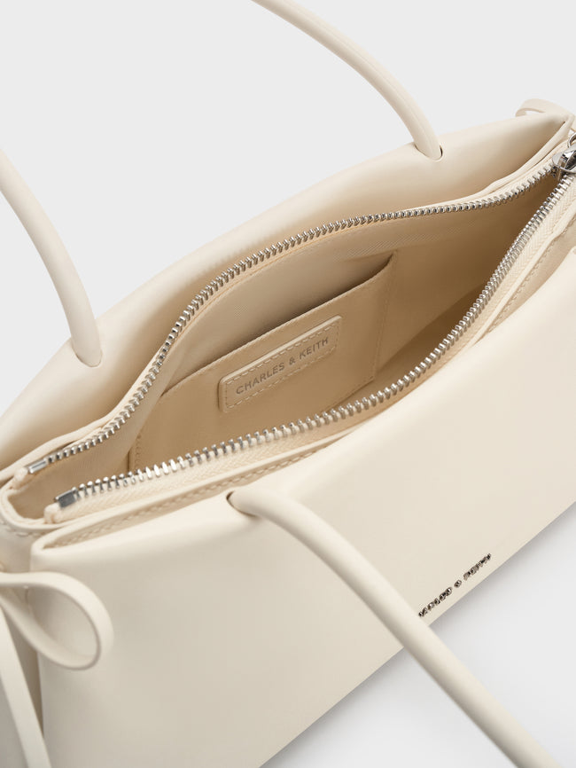 CHARLES & KEITH Women Hazel Bow Shoulder Bag_Cream