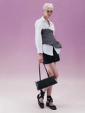 CHARLES & KEITH Women Hazel Bow Elongated Trapeze Shoulder Bag_Noir