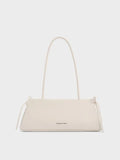 CHARLES & KEITH Women Hazel Bow Elongated Trapeze Shoulder Bag_Soft Pink
