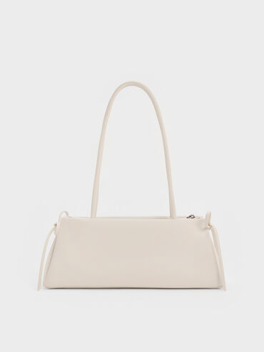 CHARLES & KEITH Women Hazel Bow Elongated Trapeze Shoulder Bag_Soft Pink