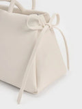 CHARLES & KEITH Women Hazel Bow Elongated Trapeze Shoulder Bag_Soft Pink