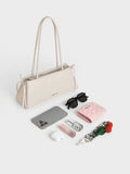 CHARLES & KEITH Women Hazel Bow Elongated Trapeze Shoulder Bag_Soft Pink