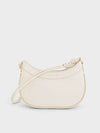 CHARLES & KEITH Sabine Knotted-Strap Curved Shoulder Bag_Cream