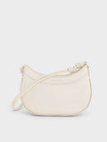 CHARLES & KEITH Sabine Knotted-Strap Curved Shoulder Bag_Cream
