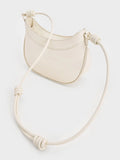 CHARLES & KEITH Sabine Knotted-Strap Curved Shoulder Bag_Cream