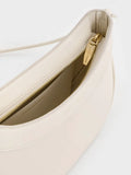 CHARLES & KEITH Sabine Knotted-Strap Curved Shoulder Bag_Cream