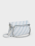 CHARLES & KEITH Women Fawn Denim Panelled Chain-Handle Shoulder Bag_Light Washed Denim