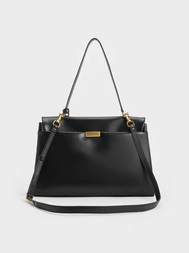 Kerry Top Handle Satchel Bag_Black