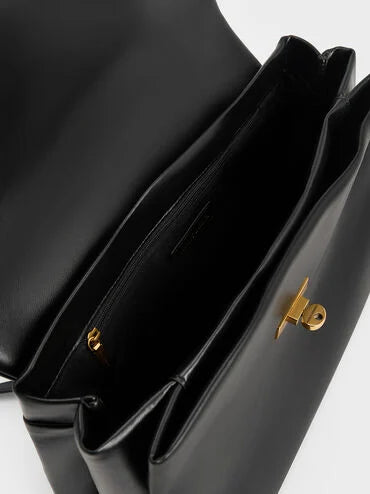 Kerry Top Handle Satchel Bag_Black