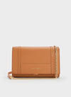 CHARLES & KEITH Shalia Chain-Strap Shoulder Bag_Russet Brown