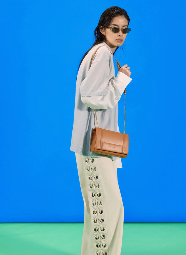 Shalia Chain-Strap Shoulder Bag_Russet Brown