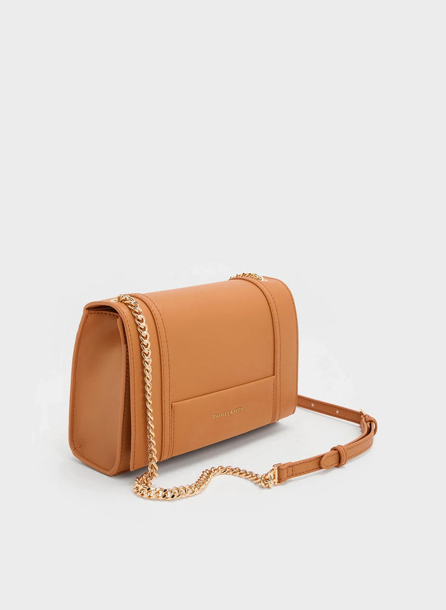 Shalia Chain-Strap Shoulder Bag_Russet Brown