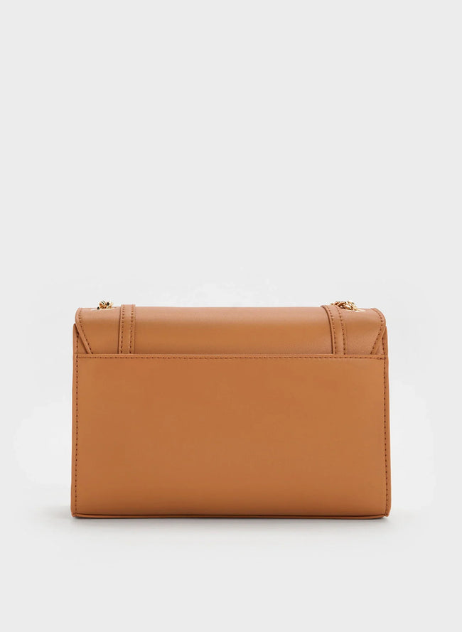 Shalia Chain-Strap Shoulder Bag_Russet Brown