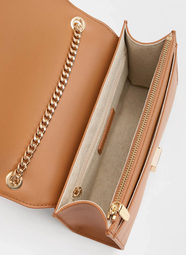 Shalia Chain-Strap Shoulder Bag_Russet Brown