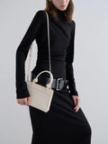 CHARLES & KEITH Sabine Knotted-Handle Trapeze Tote Bag_Cream