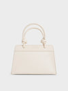 CHARLES & KEITH Sabine Knotted-Handle Trapeze Tote Bag_Cream