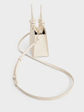 CHARLES & KEITH Sabine Knotted-Handle Trapeze Tote Bag_Cream
