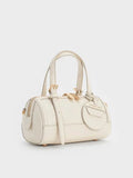 CHARLES & KEITH Women Enola Bowling Bag _Cream