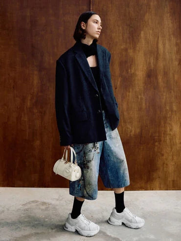 CHARLES & KEITH Women Enola Bowling Bag _Cream
