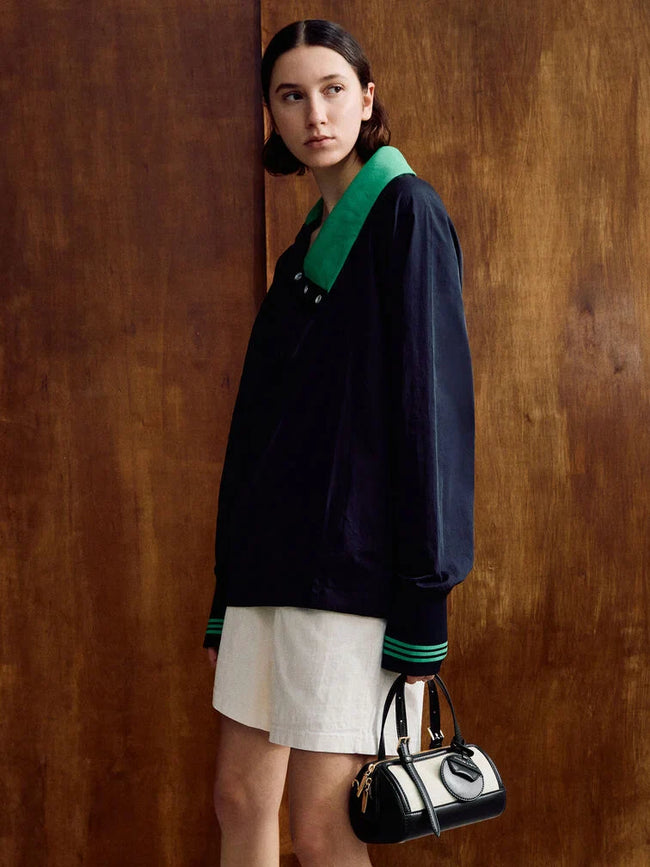 CHARLES & KEITH Women Enola Canvas Bowling Bag_Black