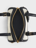 CHARLES & KEITH Women Enola Canvas Bowling Bag_Black