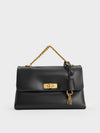 CHARLES & KEITH Kerry Chain-Handle Crossbody Bag_Black