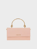 Kristine Sculptural-Handle Long Wallet_Light Pink