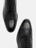 PEDRO Altitude Lightweight Burnished Leather Oxford Shoes - Black