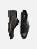 PEDRO Altitude Lightweight Burnished Leather Oxford Shoes - Black