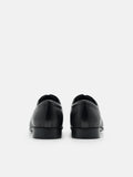 PEDRO Altitude Lightweight Embossed Leather Derby Shoes - Black