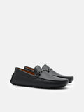 PEDRO Leather Horsebit Driving Shoes - Black