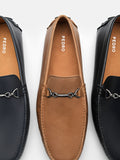 PEDRO Leather Horsebit Driving Shoes - Black