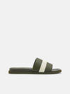 PEDRO Banded Slide Sandals - Military Green