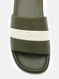 PEDRO Banded Slide Sandals - Military Green
