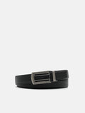 PEDRO Embossed Leather Automatic Belt - Black