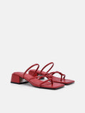 PEDRO Effie Heel Sandals-Red