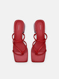 PEDRO Effie Heel Sandals-Red