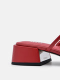 PEDRO Effie Heel Sandals-Red