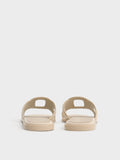 Easley Linen Cut-Out Slide Sandals_Taupe