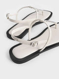 CHARLES & KEITH Chain-Link Thong Sandals_Chalk